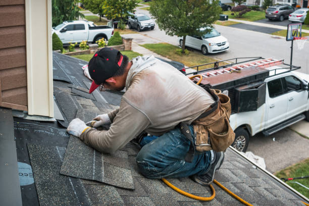 Professional Emergency Roof Repair technician working in Belmar, NJ